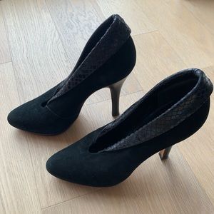 Steven by Steve Madden Black Suede Heel Size 9.5